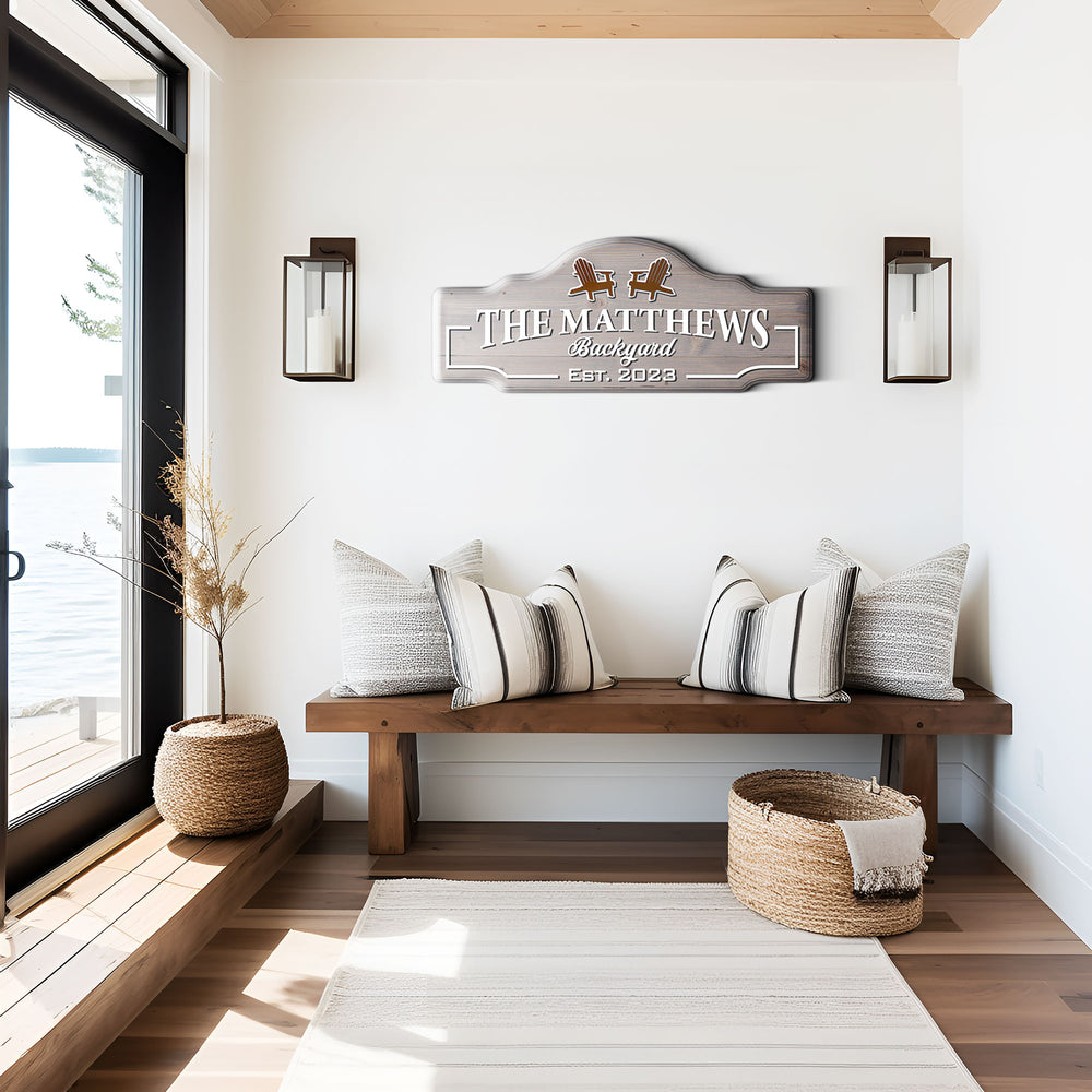 
                  
                    Backyard Wooden Sign
                  
                