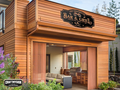 Bar & Grill Metal Sign