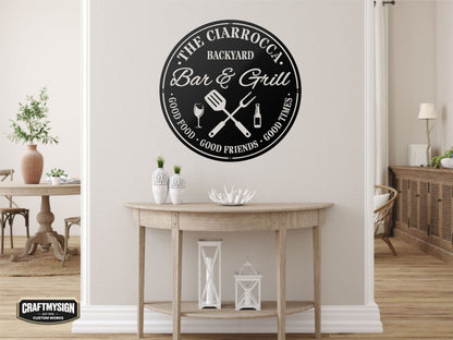Bar & Grill II Metal Sign