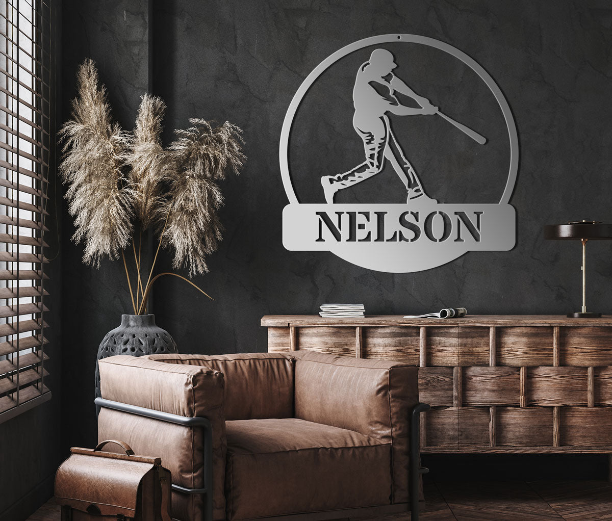 Custom Baseball Monogram Metal Sign by Craftmysign – Craft My Sign