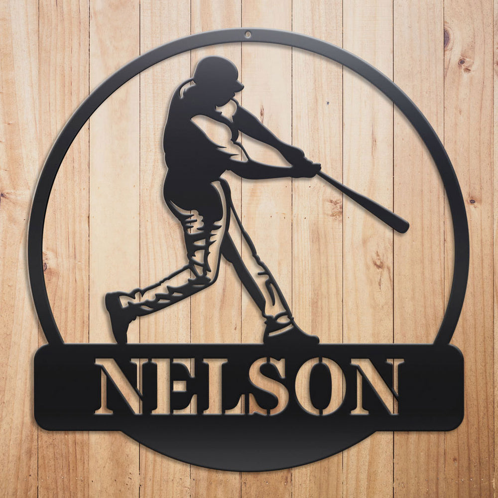 Custom Baseball Monogram Metal Sign by Craftmysign – Craft My Sign
