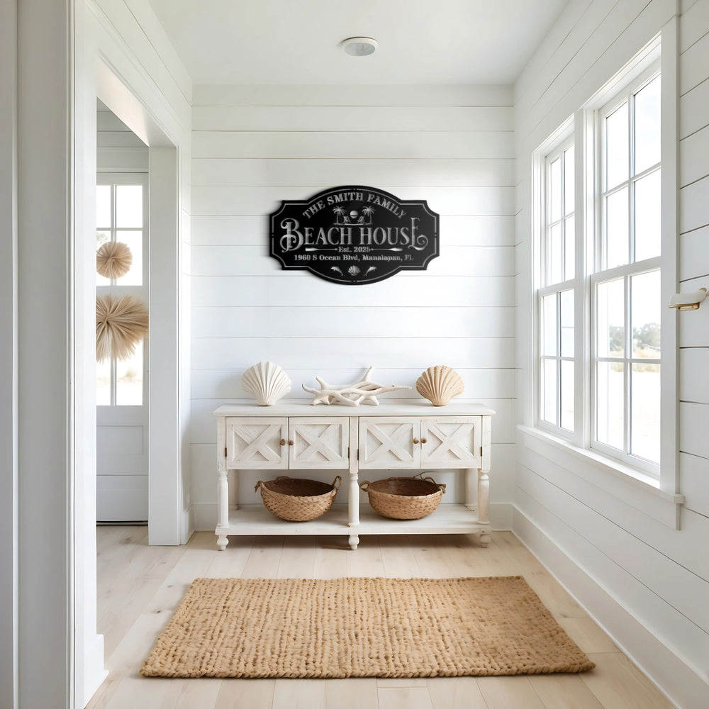 
                  
                    Beach House Metal Sign
                  
                