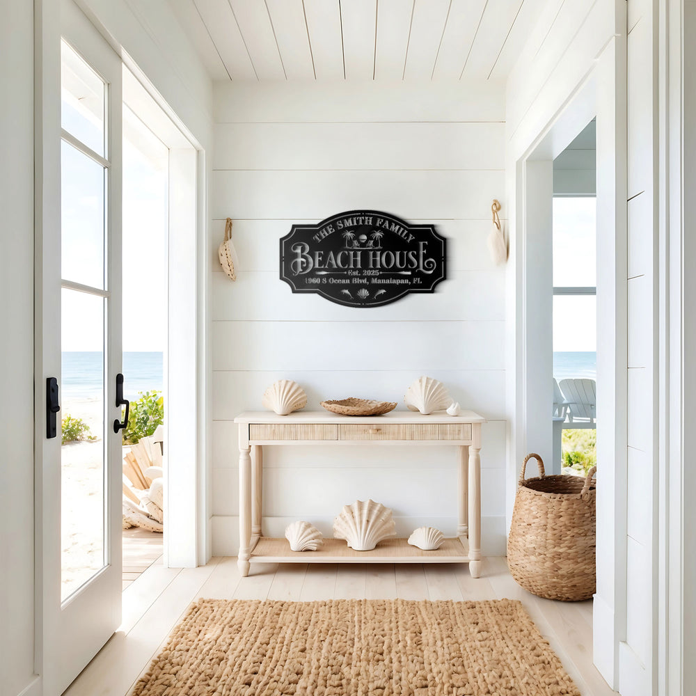
                  
                    Beach House Metal Sign
                  
                
