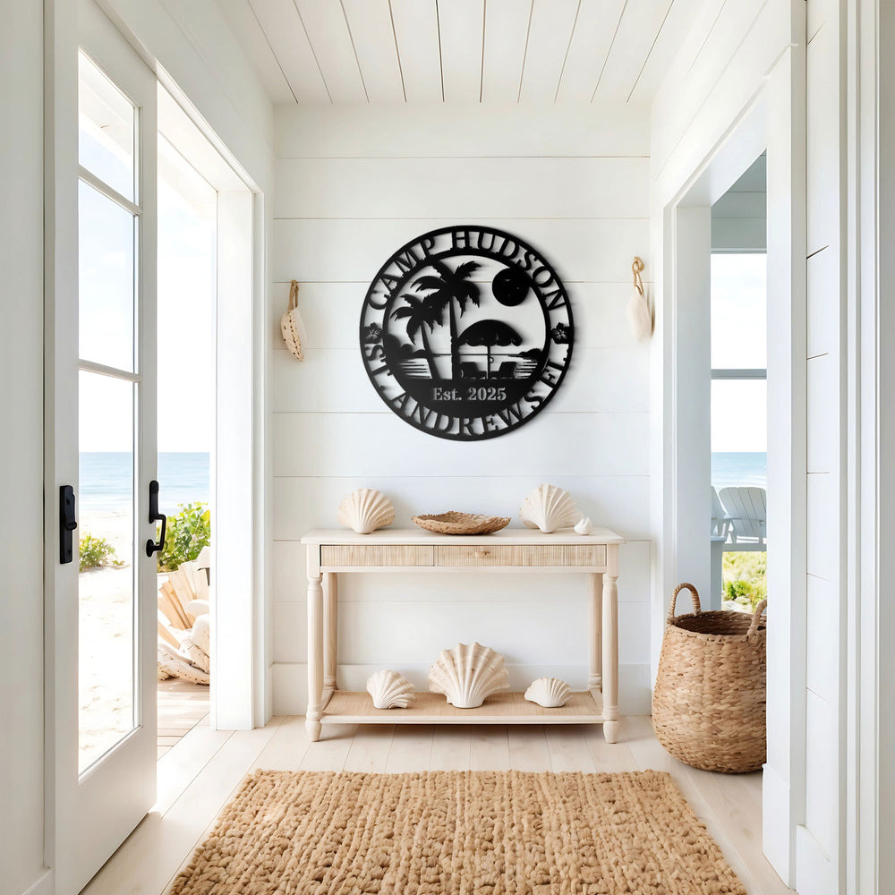 
                  
                    Beach Palm Metal Sign
                  
                
