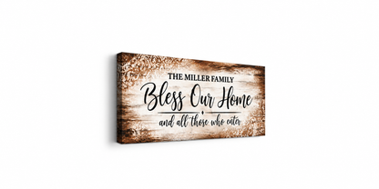 Personalized Family Name Canvas – Bless Our Home