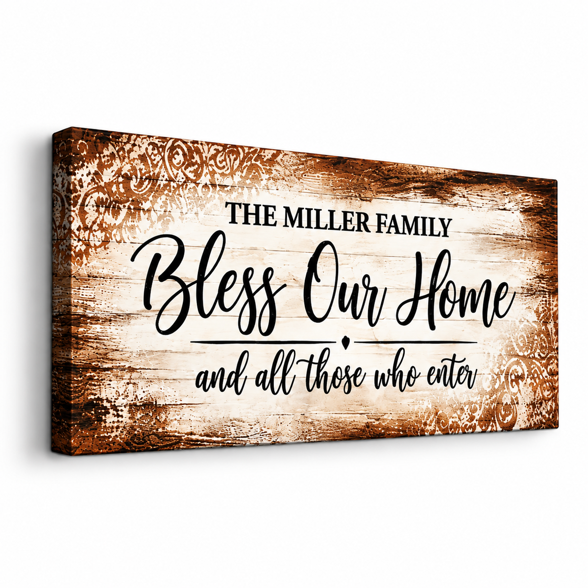 Personalized Family Name Canvas – Bless Our Home