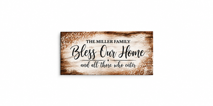 Personalized Family Name Canvas – Bless Our Home