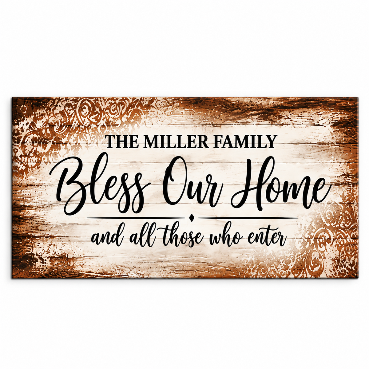 Personalized Family Name Canvas – Bless Our Home