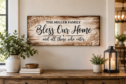 Personalized Family Name Canvas – Bless Our Home