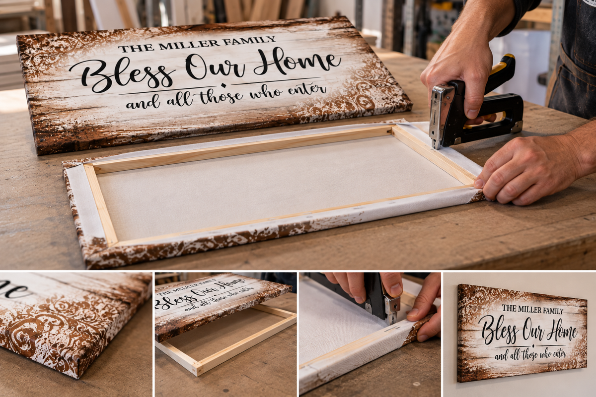 Personalized Family Name Canvas – Bless Our Home