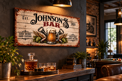 Personalized Bar Canvas