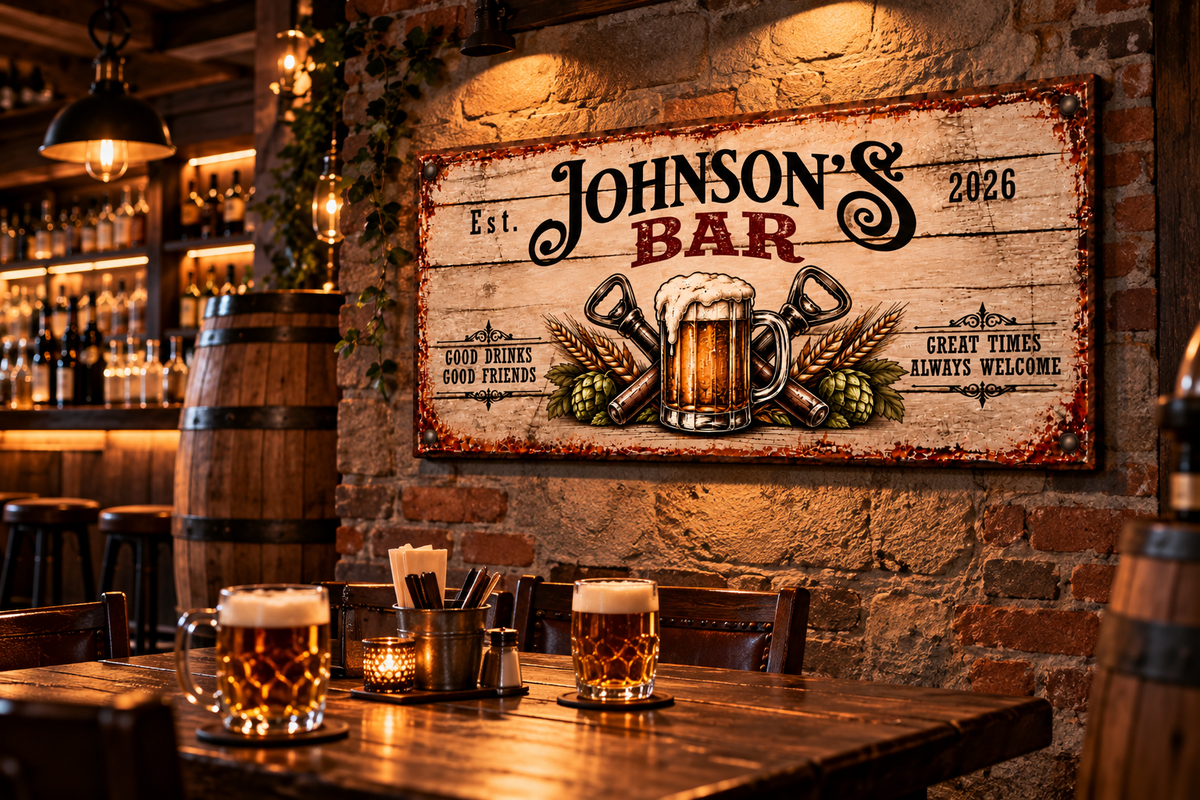 Personalized Bar Canvas
