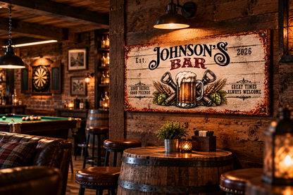 Personalized Bar Canvas