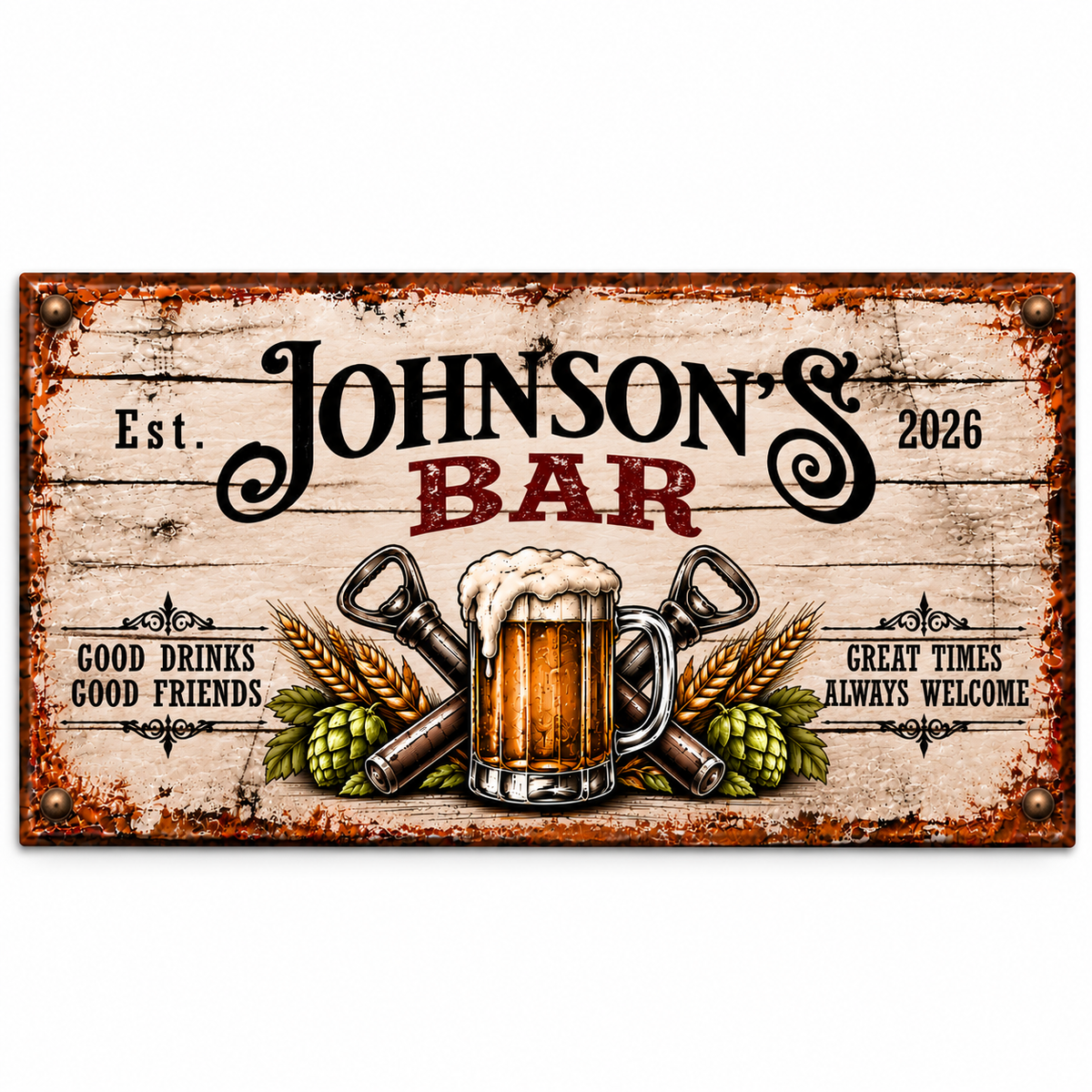 Personalized Bar Canvas
