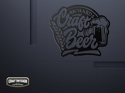 Craft Beer Metal Sign