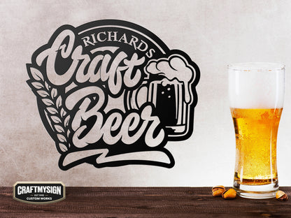 Craft Beer Metal Sign