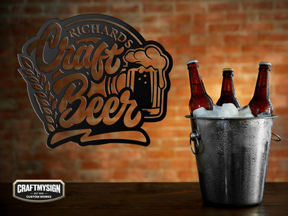 Craft Beer Metal Sign