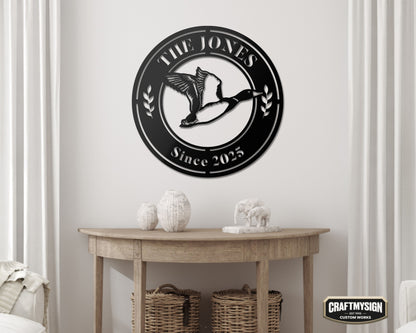 Duck Metal Sign
