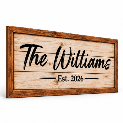 Personalized Family Name Canvas Wall Art