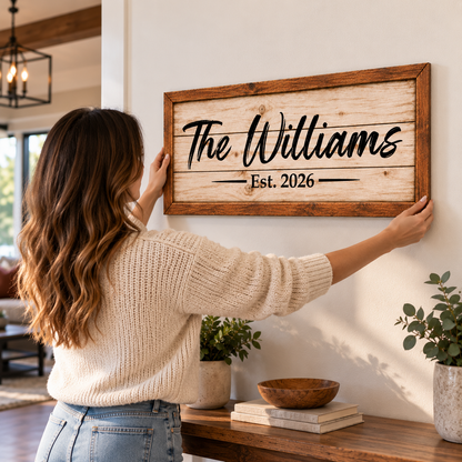 Personalized Family Name Canvas Wall Art