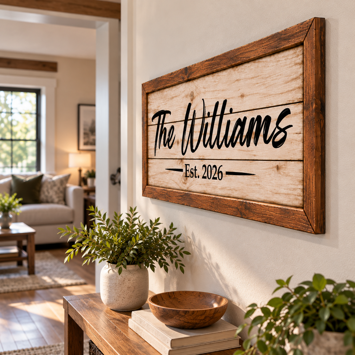 Personalized Family Name Canvas Wall Art