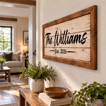 Personalized Family Name Canvas Wall Art