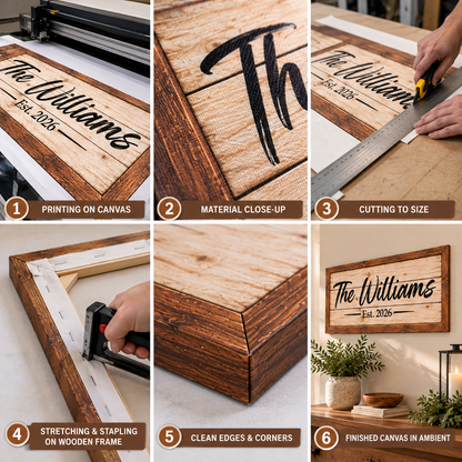 Personalized Family Name Canvas Wall Art