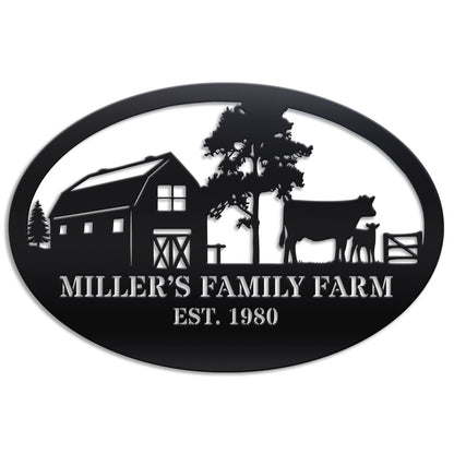 Barn Oval Metal Sign