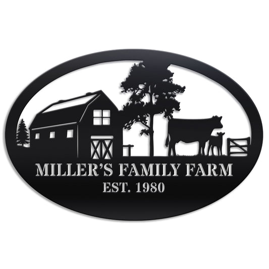 Barn Oval Metal Sign