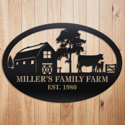 Barn Oval Metal Sign
