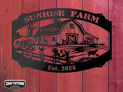 Family Farm Metal Sign
