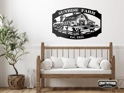 Family Farm Metal Sign