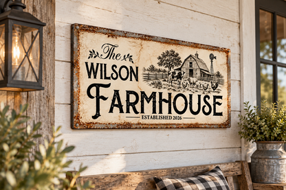 Personalized Farmhouse Canvas