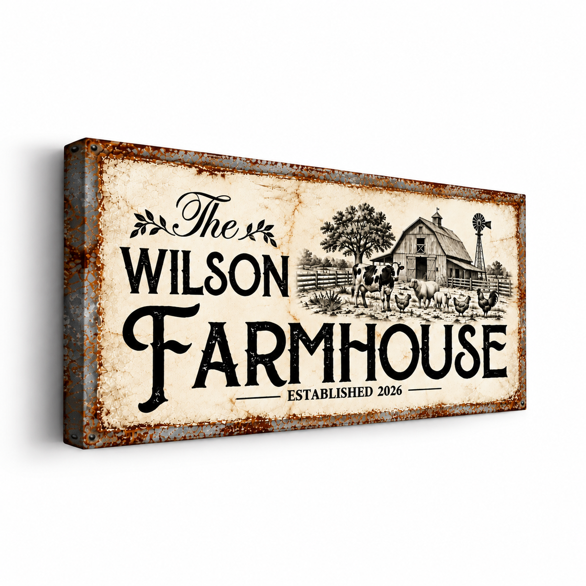 Personalized Farmhouse Canvas