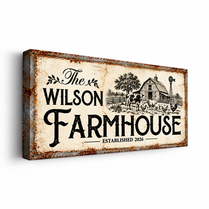 Personalized Farmhouse Canvas