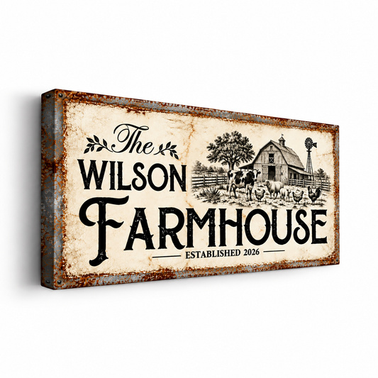 Personalized Farmhouse Canvas