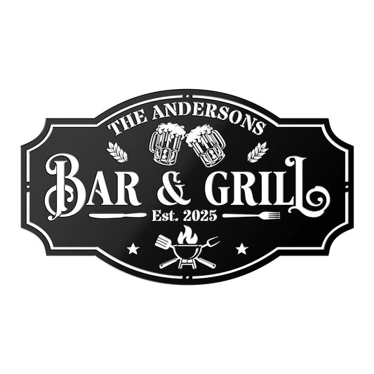 Bar & Grill Metal Sign
