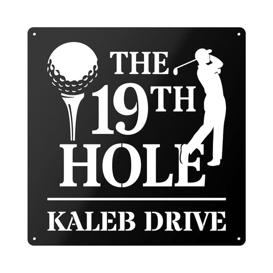 The 19th Hole Metal Sign