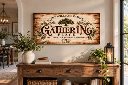 Personalized Gathering Place Family Canvas