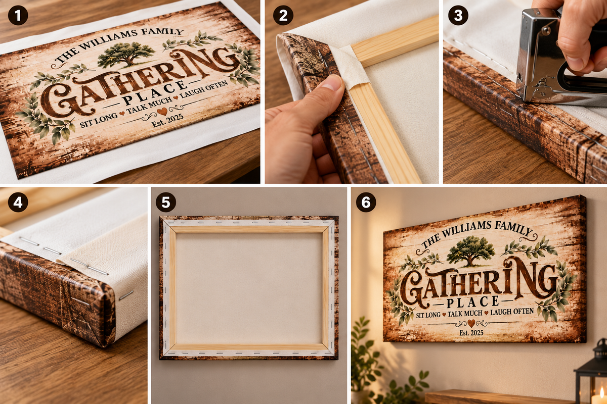Personalized Gathering Place Family Canvas