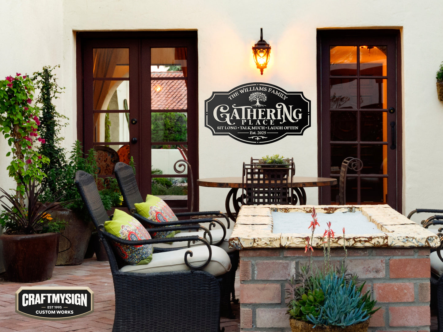 
                  
                    Gathering Metal Sign
                  
                
