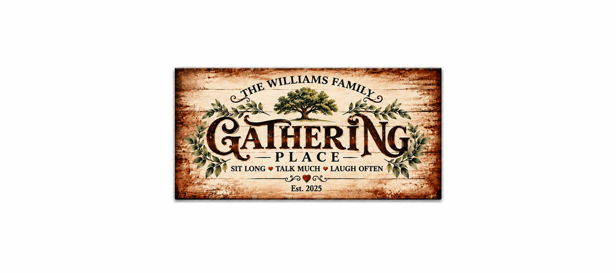 Personalized Gathering Place Family Canvas