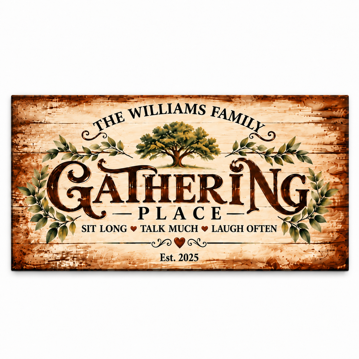 Personalized Gathering Place Family Canvas