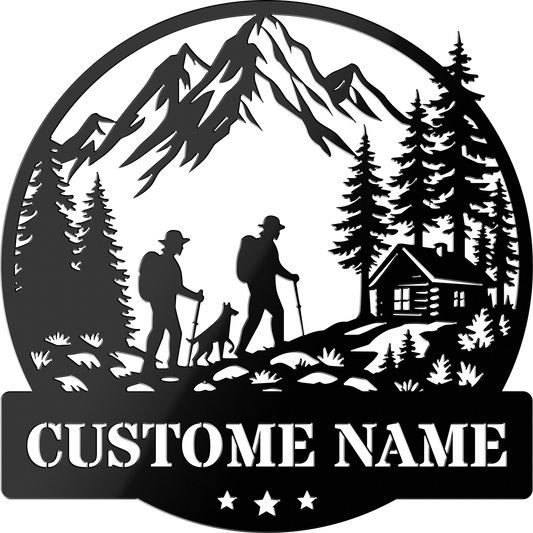 Hiking Metal Sign