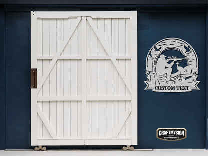 Hunting Metal Sign