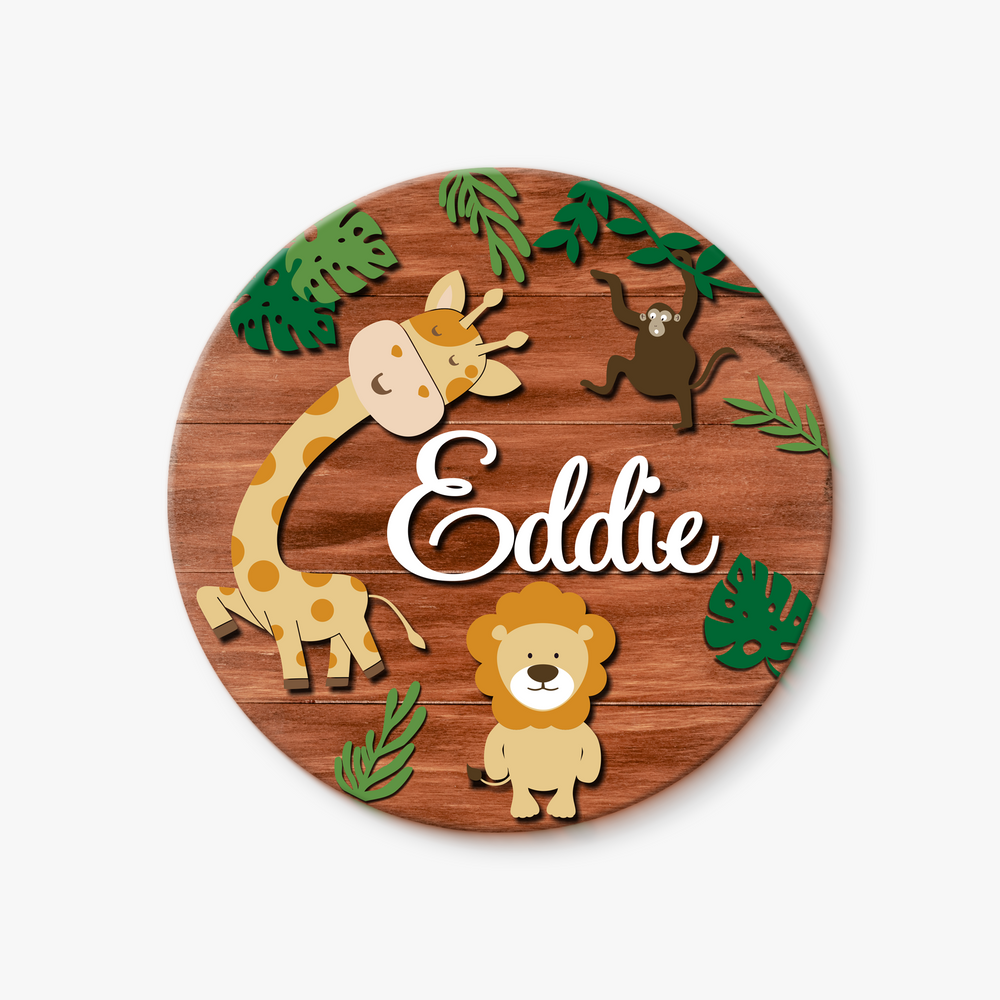 Jungle Nursery Name Sign