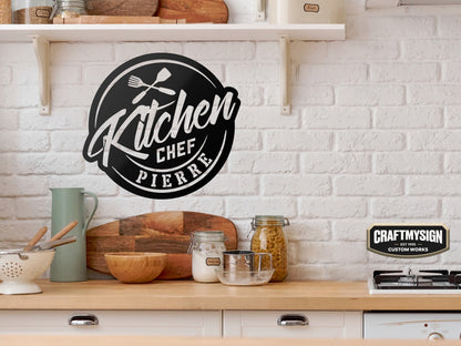 Kitchen Chef Metal Sign