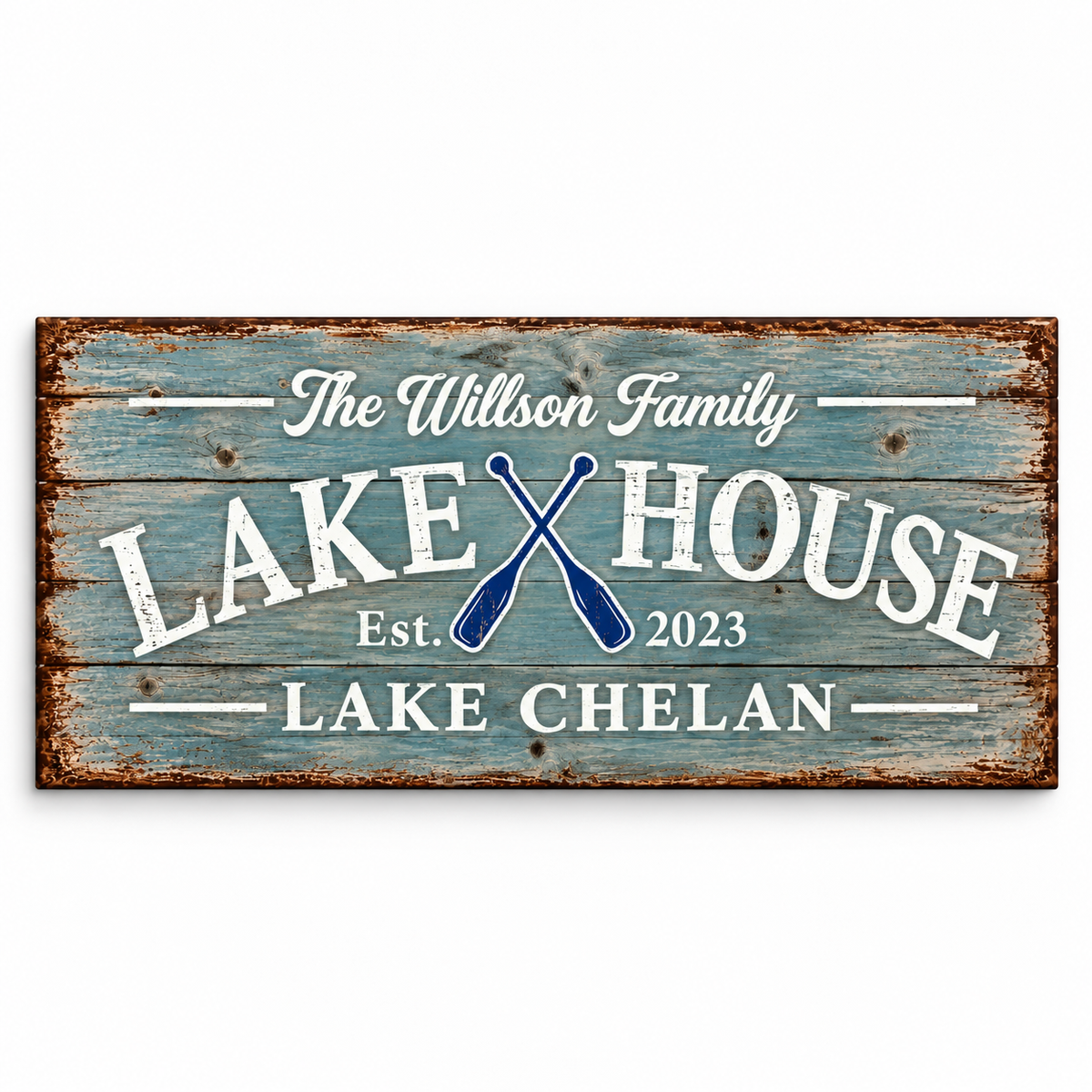 Personalized Lake House Canvas