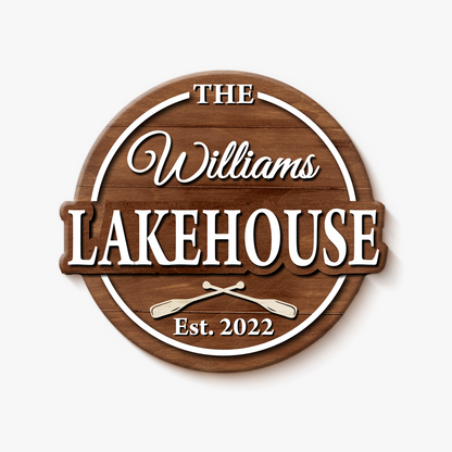 Lakehouse Wooden Sign