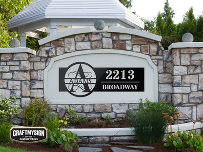 Family Name Address Metal Sign